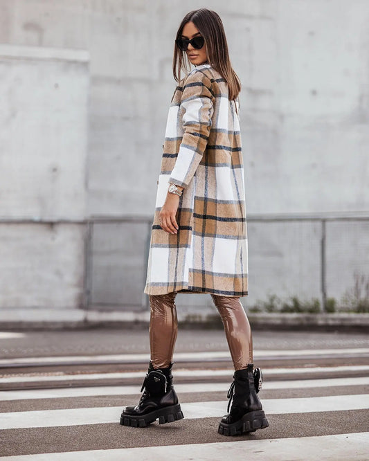 Jozzy Plaid Print Coat
