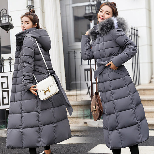Slim-fit Over-the-knee Padded Coat