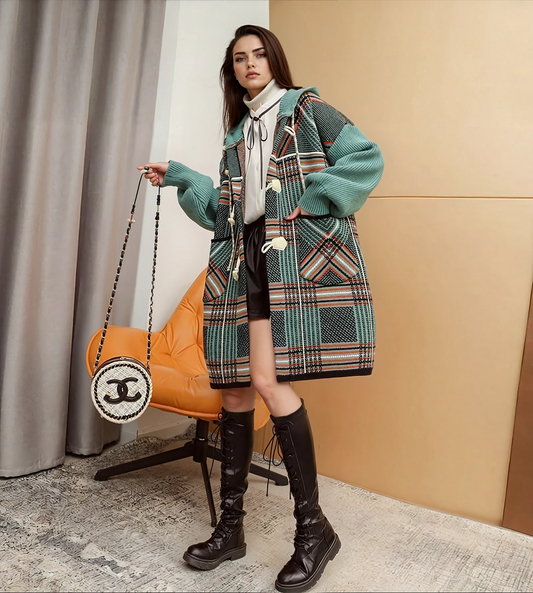 Hooded Knit Cardigan