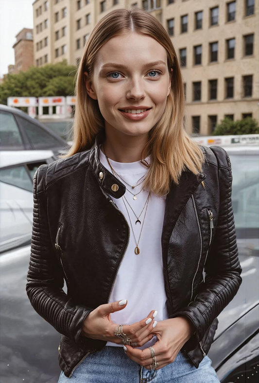 Babe Alert Leather Jacket