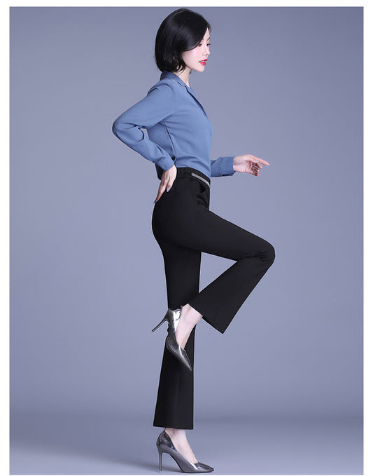 Betty Black Flared Office Pants