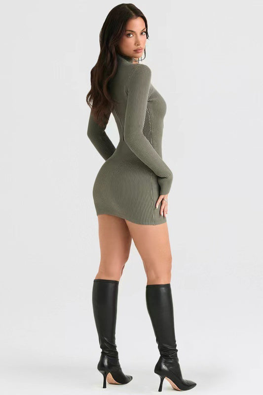 Robe fourreau moulante en tricot