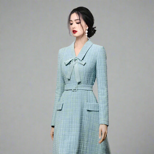Celestial Charm Tweed Slimming Suit Dress