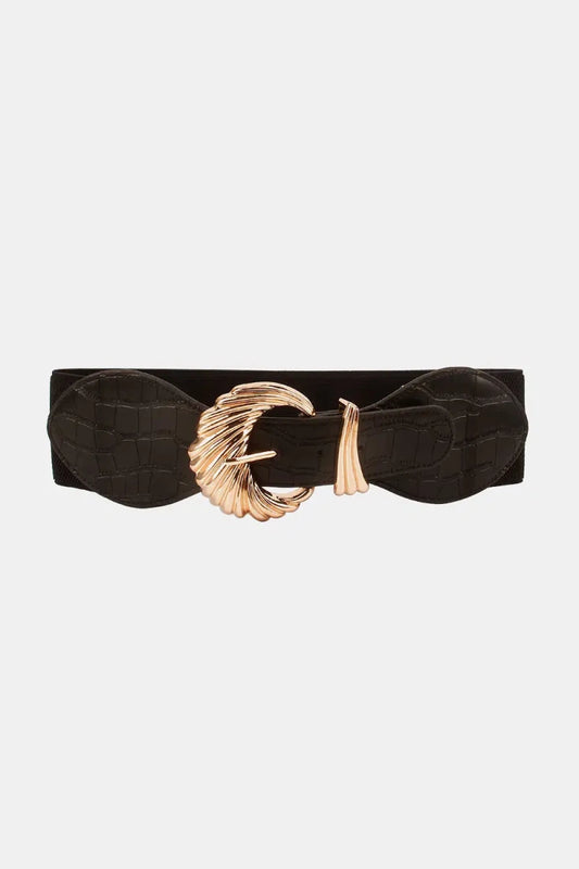 Shell Alloy Buckle Elastic Belt - Lustreve