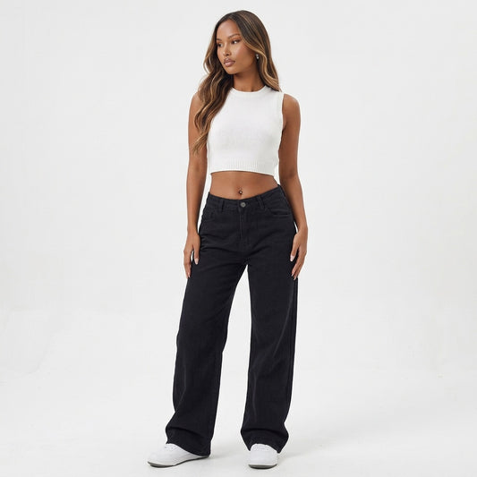 Bowline Black Wide-Leg Pants