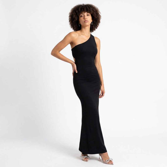 One Side Story Twist-Back Maxi Dress