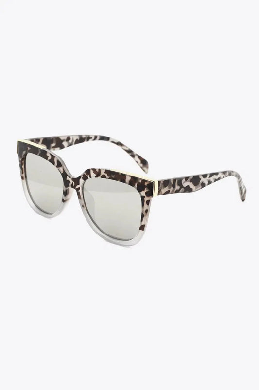 Tortoiseshell Polycarbonate Frame Full Rim Sunglasses - Lustreve