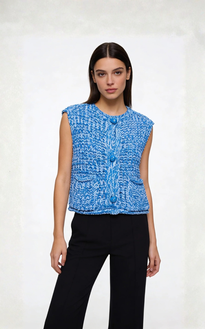 Cozy Charm – Haut décontracté en tricot épais 