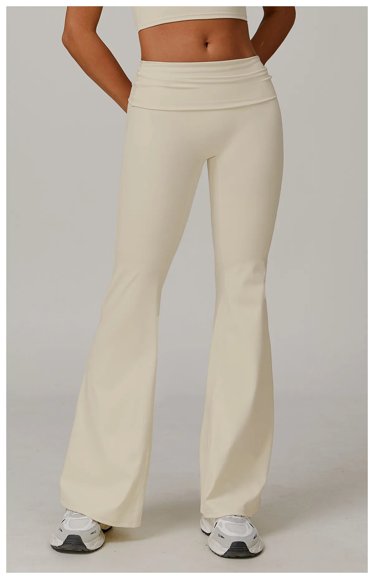 Leggings taille haute à plis