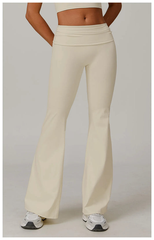 Leggings taille haute à plis