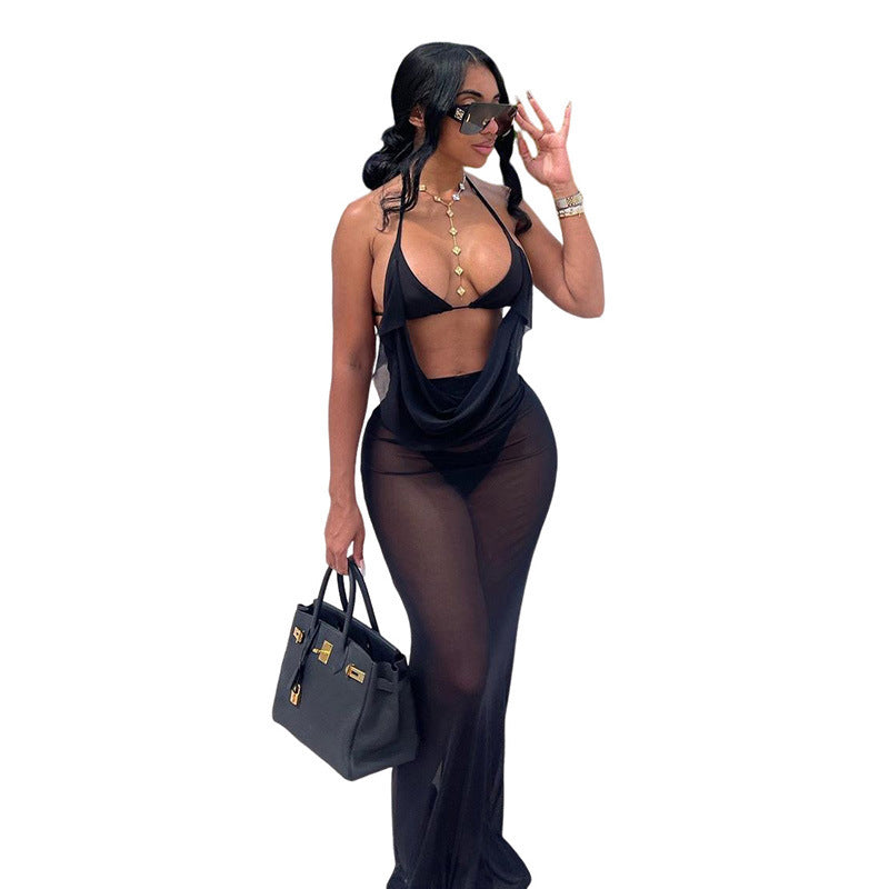 Noir Essence Sleeveless Sheath Dress