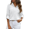 Chic Cotton Button-Up Loose Shirt