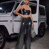 Night Luxe Sequin Wide-Leg Pants.