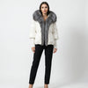 White Duck Down Real Fur  Collar Down Jacket