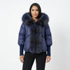 White Duck Down Real Fur  Collar Down Jacket