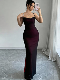 Last Call Bodycon Mesh Maxi Dress