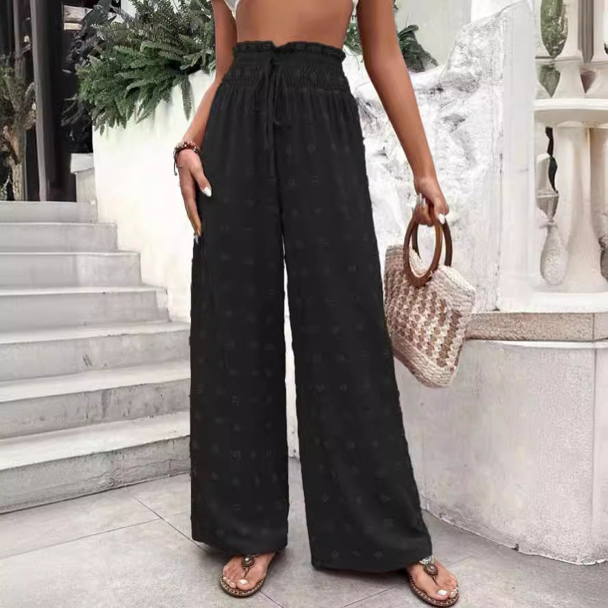 Boho Breeze Smocked Wide-Leg Pants