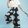 Umgee Abstract Border Print Wide Leg Pants