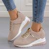 Lace Up Wedge Sneakers