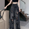 Dark Rebel Distressed Denim