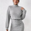 Cozy Command Maeve Ribbed Turtleneck Sweater Mini Dress