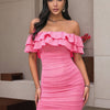 Blythe Off-Shoulder Ruffle Bodycon Dress