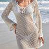 Crochet Backless Beach Cover-Up Dress