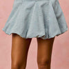 SO ME Denim Bubble Mini Skirt