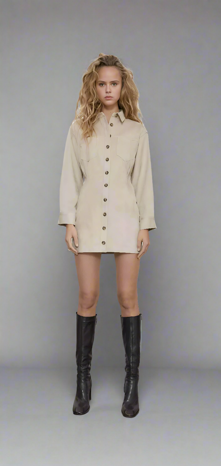 Revery Luxe Suede A-Line Dress