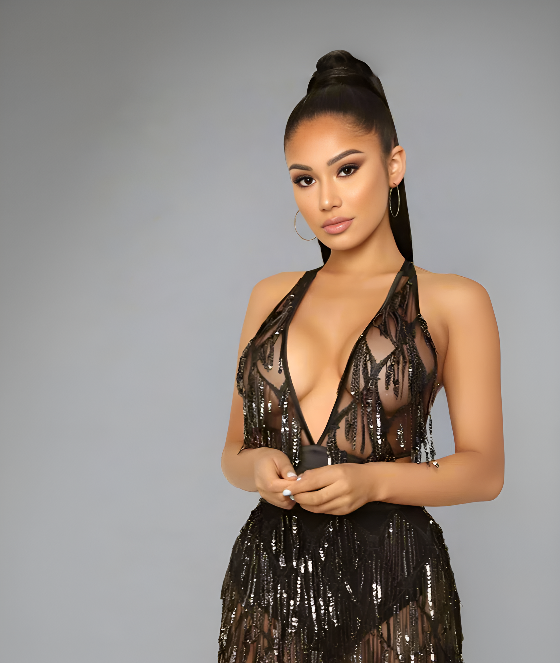 Starlust Halter – Sequin Spark Mini Dress