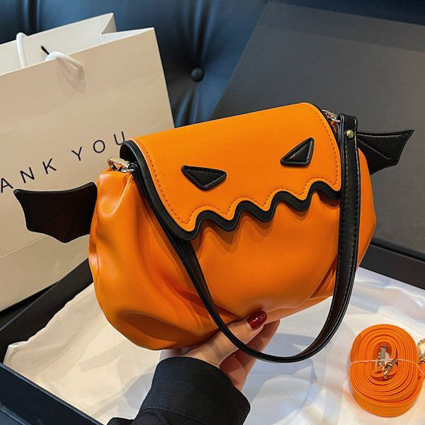 Funny Halloween Pumpkin Crossbody Bag