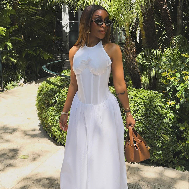 Robe fendue dos nu Lola