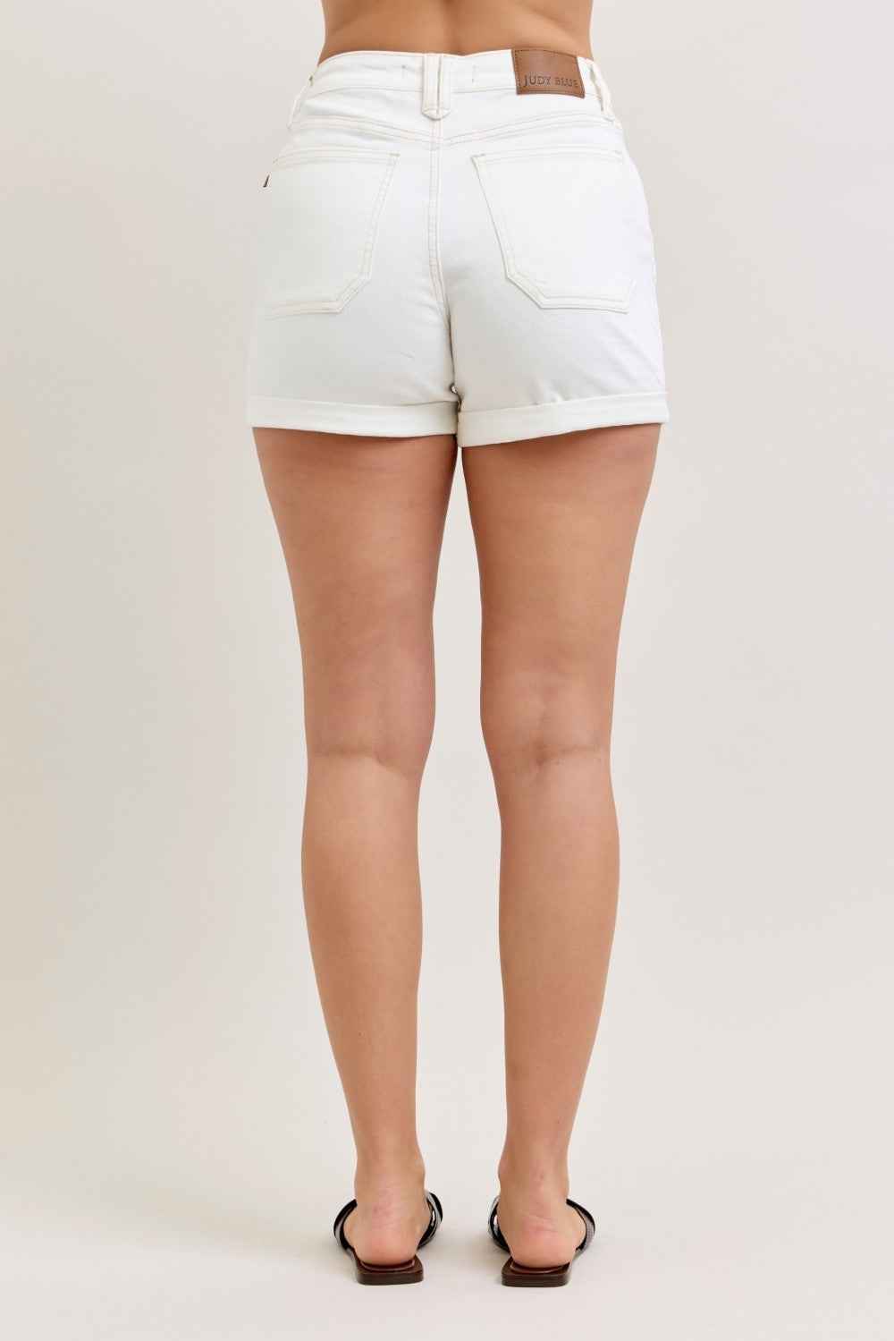 Judy Blue High-Waisted Aurora Weekender Short with Double Rolled Cuff