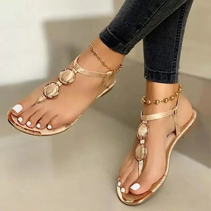 Women's Flat Sandals – Summer Beach Shoes for Casual Comfort & Style