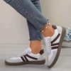 Striped Lace-Up Casual Sneakers