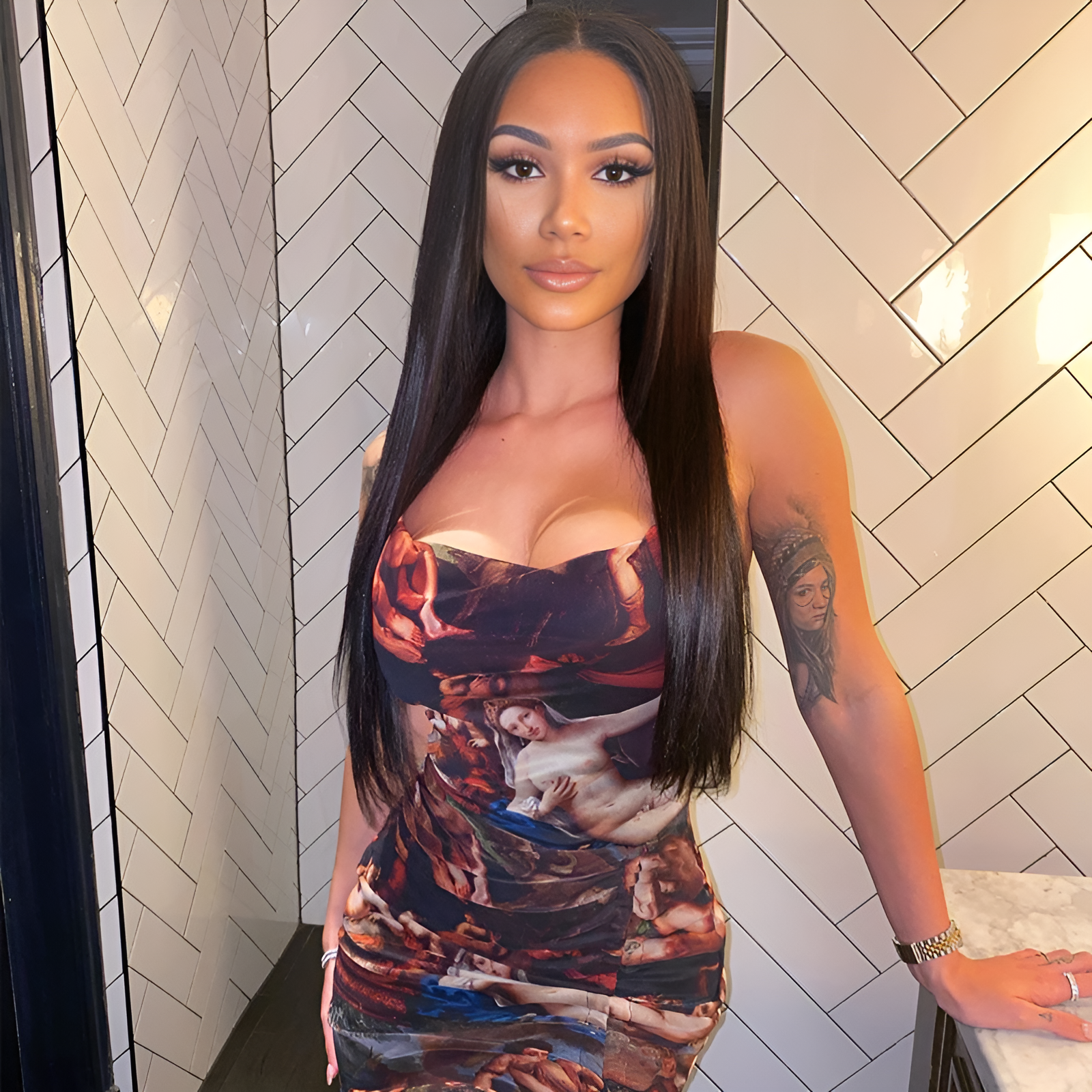 Ruffled Spaghetti Strap Dress