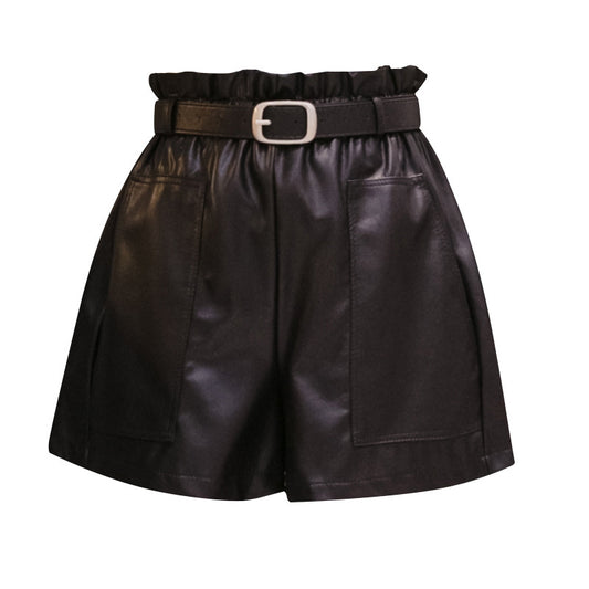 Babe Faux Leather Shorts