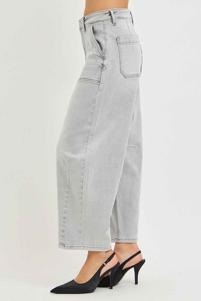 RISEN Slouchy Cropped Barrel Jeans