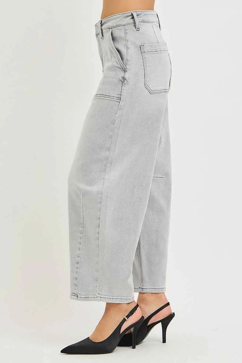 RISEN Slouchy Cropped Barrel Jeans
