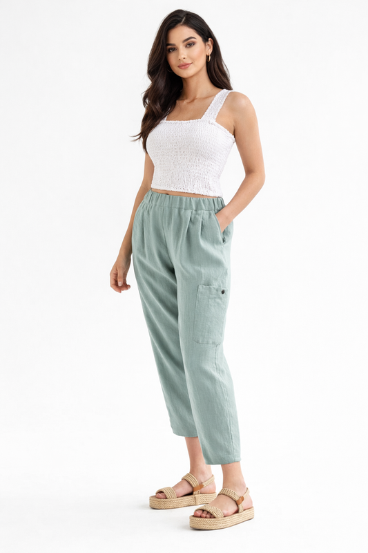 The Isla Cotton-Linen Trousers