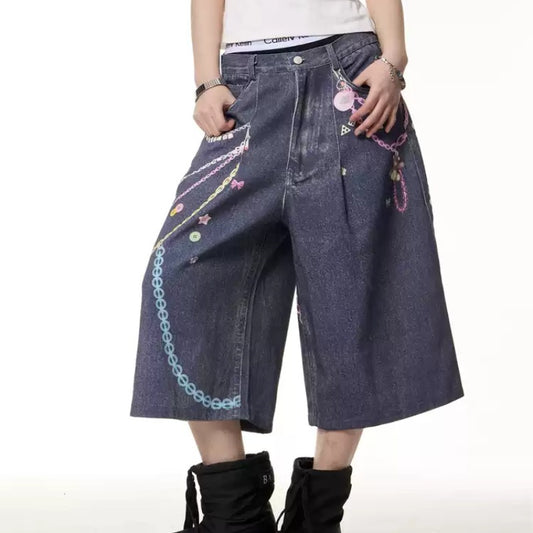 Chain Reaction Denim Jhorts