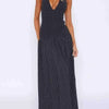 Polka Dot Halter Neck Maxi Dress