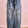 BiBi Baggy Barrel Jeans With Cargo Pockets