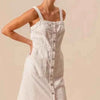 White Pinnafore Sleeveless dress