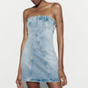 Dare to Bare Open-Back Denim Mini Dress