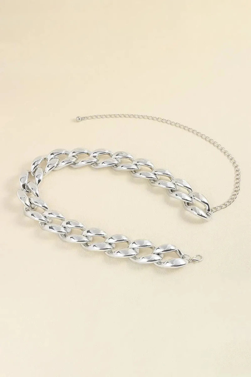 1.2" Width Acrylic Curb Chain Belt - Lustreve