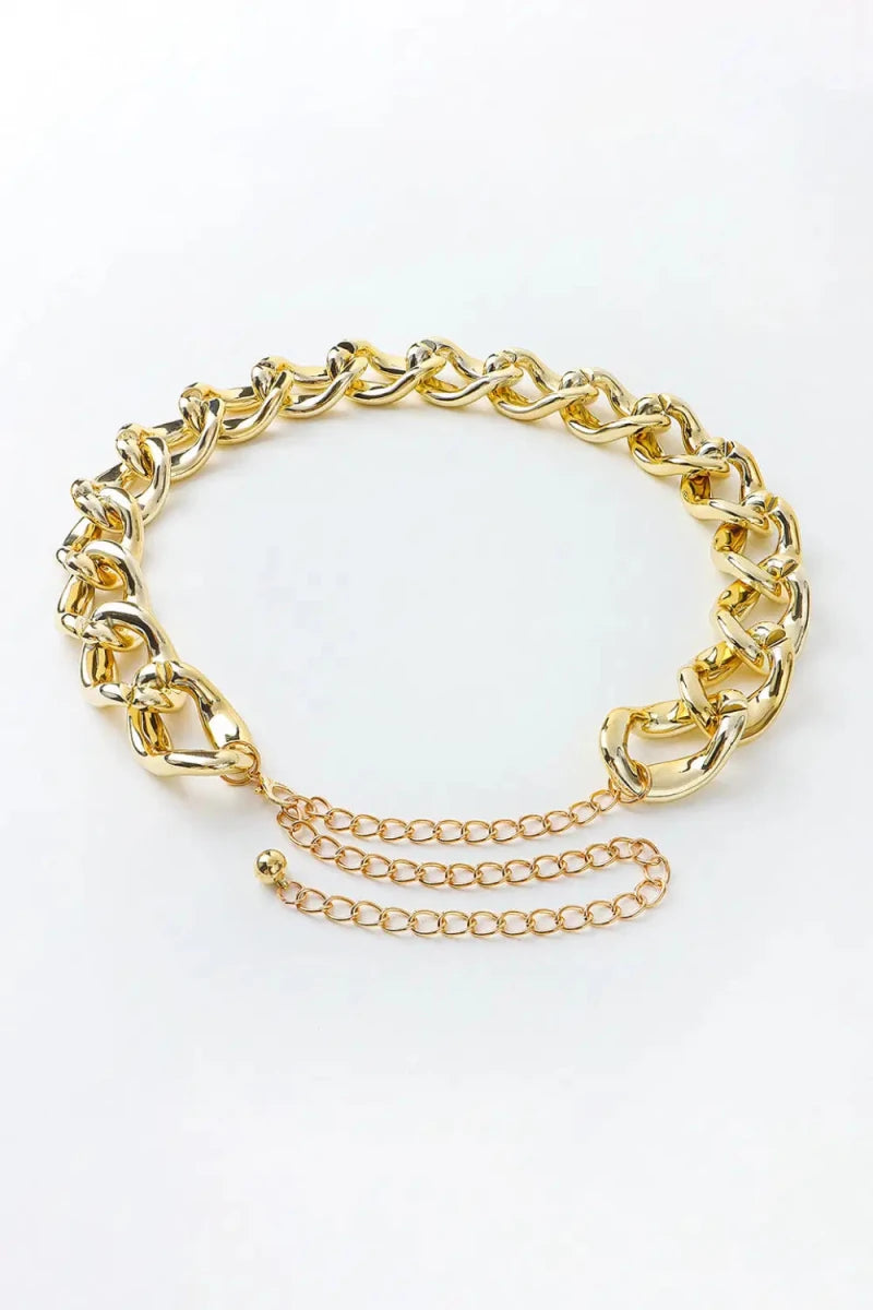 1.2" Width Acrylic Curb Chain Belt - Lustreve