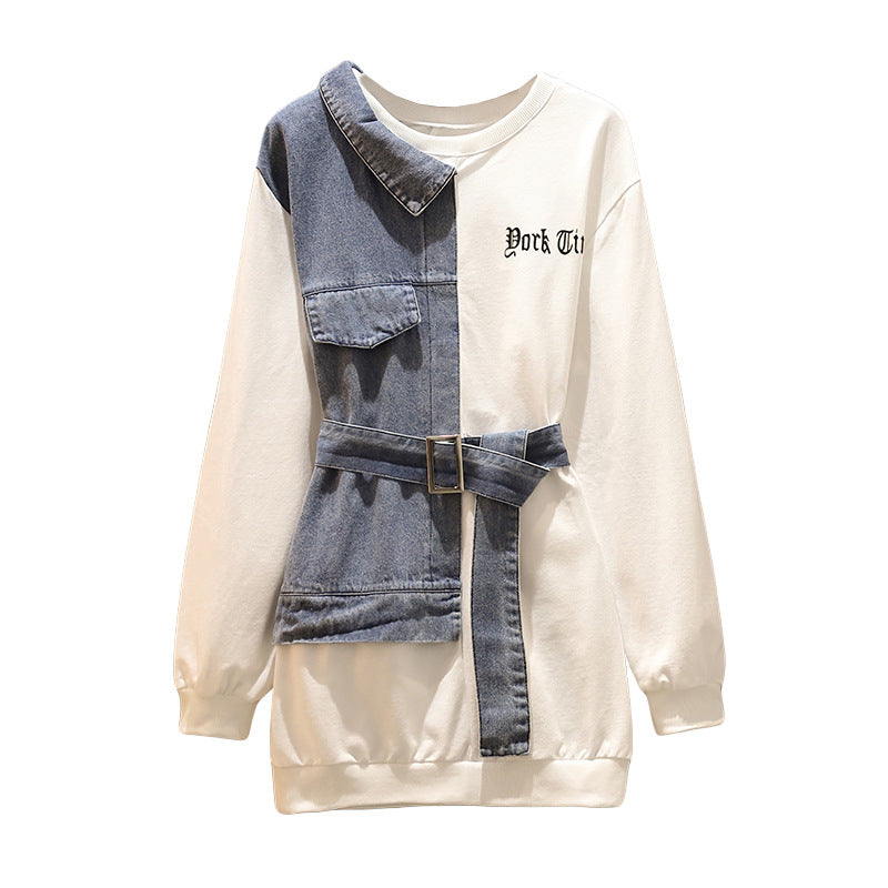 Weihnachtsmann-Oversize-Strickkleid – Denim Stitch Fusion