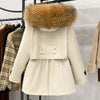 Raccoon Fox Fur Hooded Winter  Coat