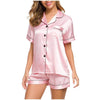 Hübsches Pyjama-Set aus paspeliertem Satin